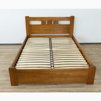 Двоспальне ліжко Геракл з масиву бука з низьким узніжжям