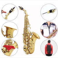 Абсолютно Новий Саксофон Сопрано saxophone вигнутий Slade Designed By Usa золото труба