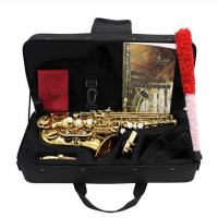 Абсолютно Новий Саксофон Сопрано saxophone вигнутий Slade Designed By Usa золото труба