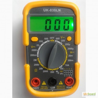 Мультиметр (тестер) ударопрочный с подсветкой дисплея UK-830LN