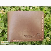 Чоловічий гаманець Weal, виготовлено в Україні з натуральної шкіри, ручна робота