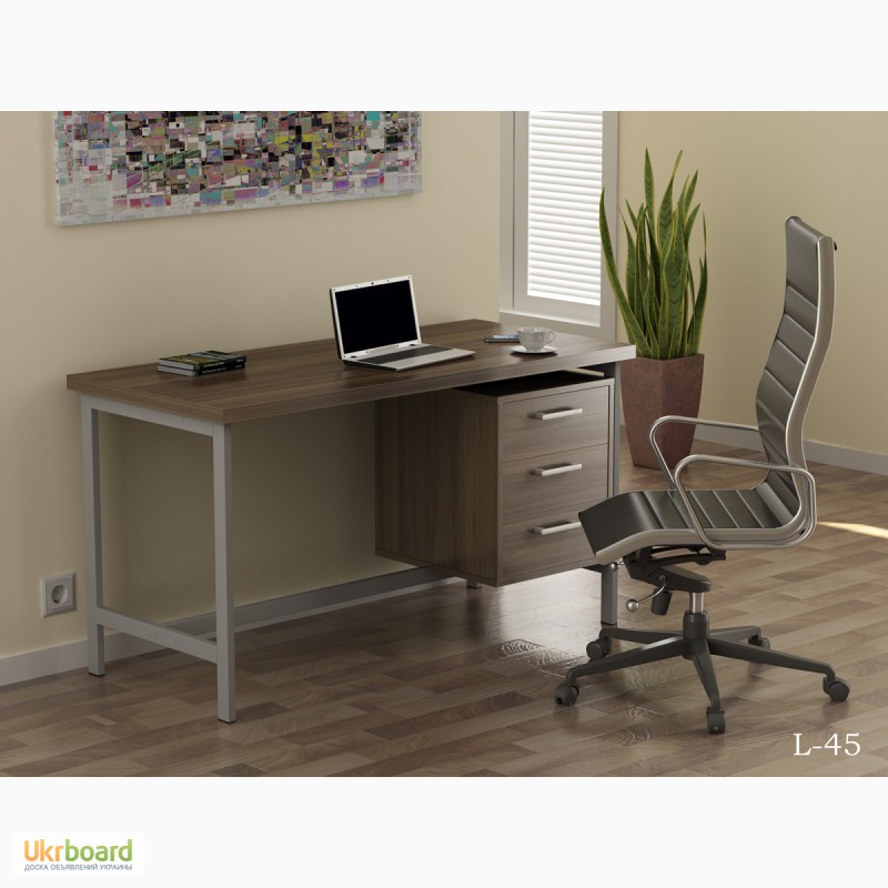 Фото 3. Продам офисный стол на металлических ножках серии Loft design L45