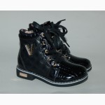 Демисезонные ботинки для девочек GFB арт.ST338 черный V с 27-30р