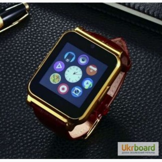 Смарт часы SmartWatch W90 с поддержкой сим-карт и кожаным ремешком