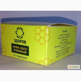 Купить Здоров - Крем-воск пчелиный от геморроя оптом от 100 шт