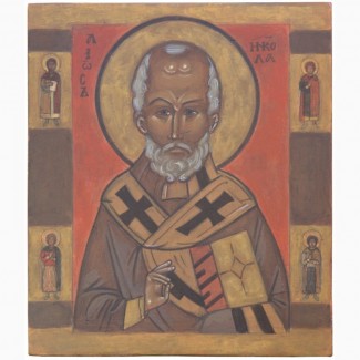 Продам рукописную православную икону «Николай Чудотворец» (список с иконы начала XIV века)