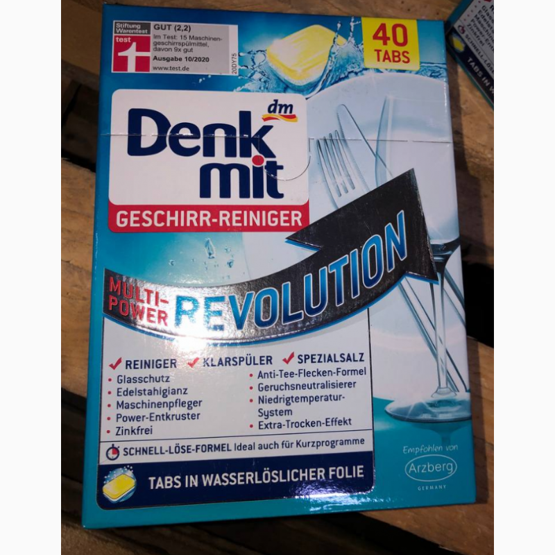 Фото 2. Посудомоечные Неорганічне Таблетки для посудомийки Denkmit Multi-Power Revolution 40 шт