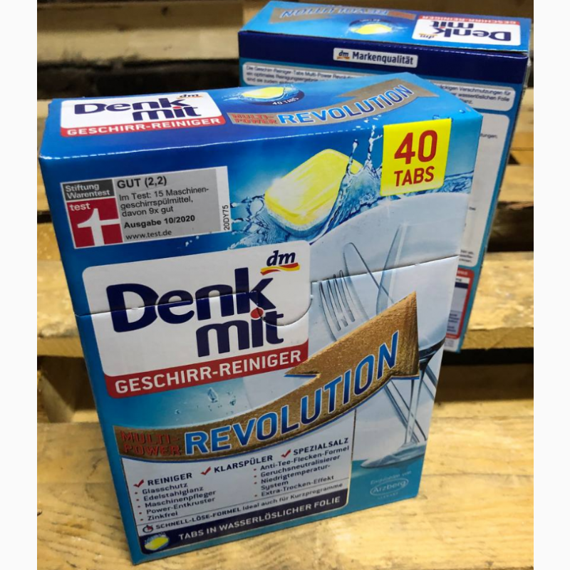 Фото 4. Посудомоечные Неорганічне Таблетки для посудомийки Denkmit Multi-Power Revolution 40 шт