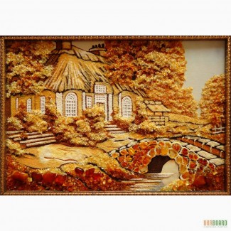 Пейзажи из янтаря (цена указана для размера 20х30 рамка деревянная)