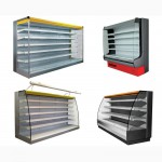 Холодильное оборудование горки/регалы бонеты, витрины (Выносной холод)