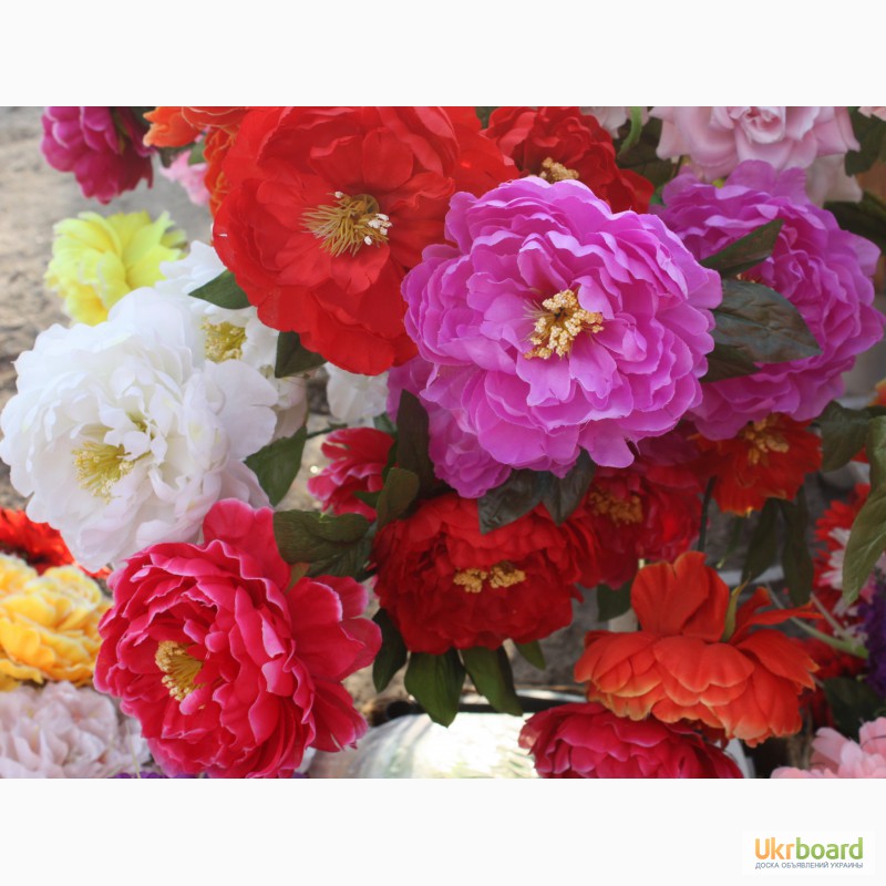 Фото 13. Искусственные цветы для ободков, обручей для оформления, украинские мотивы
