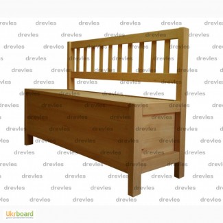 Скамейка деревянная с ящиком для хранения для дома, дачи