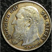 Бельгия 50 сантимов 1909 год серебро! ОТЛИЧНЫЙ СОХРАН
