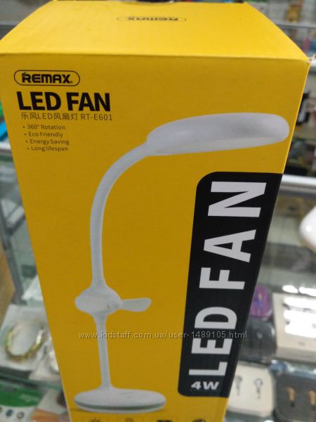 Фото 8. Компактная светодиодная лампа Remax RT-E601 с мини-вентилятором USB LED Remax (OR) RT