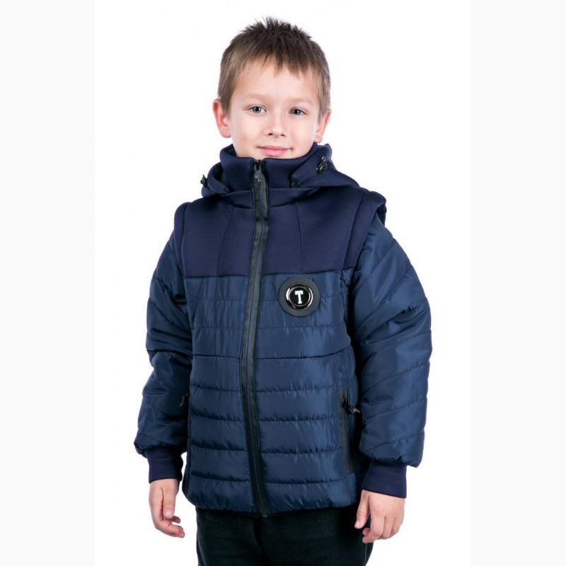 Новинка 2018 Весенняя куртка-жилетка для мальчика Босс разные цвета с 116-156 р