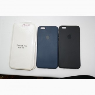 Силикон iPhone 6s+ черный, синий Soft touch