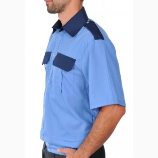 Рубашка охранника с коротким рукавом комбинированная