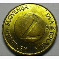 Словения 2 толара 2000 год ОТЛИЧНАЯ