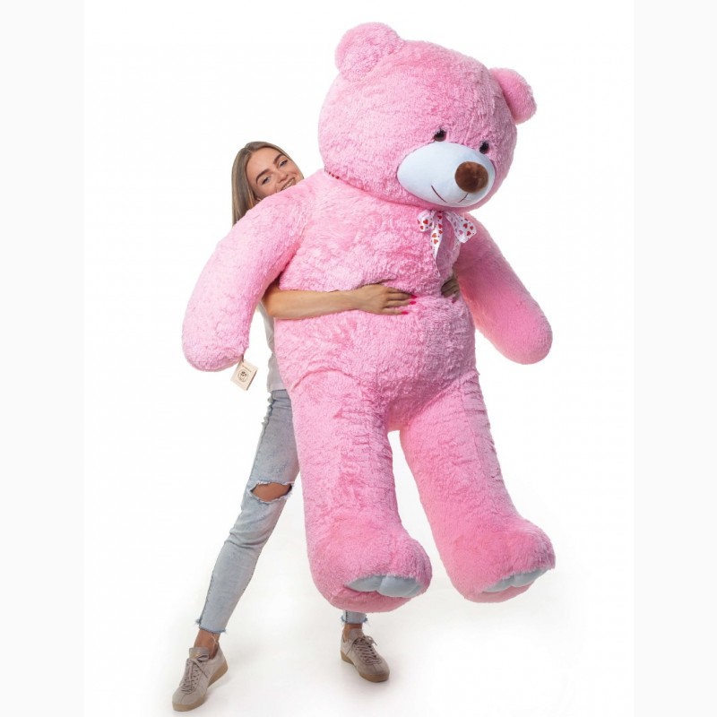 Фото 2. Большой плюшевый медведь Мистер 2 м (розовый)