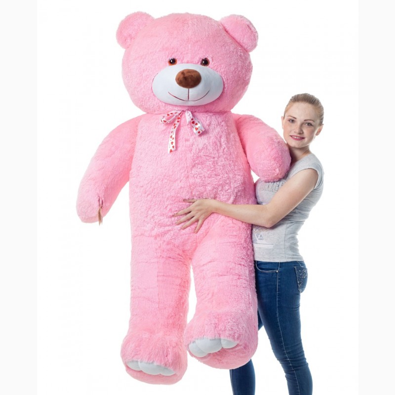 Фото 3. Большой плюшевый медведь Мистер 2 м (розовый)