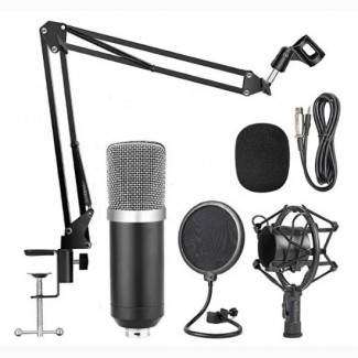Cудийный микрофон BM800 с пантграфом поп-фильтр для стримов, озвучки отличный стартовый