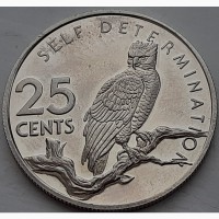 Гайана 25 центов 1976 год ОТЛИЧНАЯ!!! е424