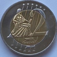 Монако 2 евро 2005 год ESSAI! ПРОБА