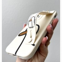 Силіконовий чохол з тримачем уточка качка ga-ga Duck IPhone 12 14 pro max Чохол силіконов