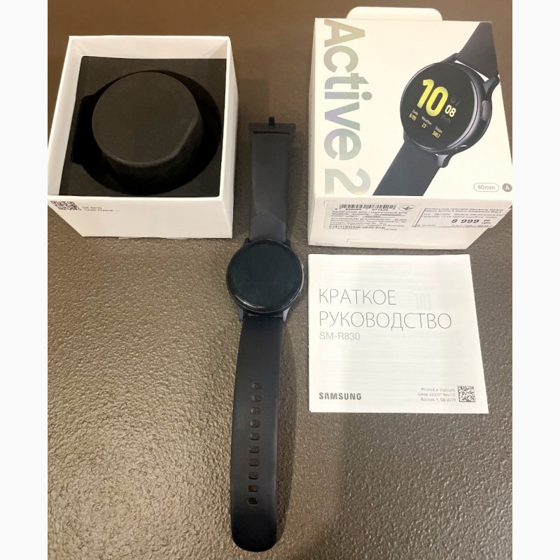 Фото 2. Смарт годинник/часы Samsung Galaxy Watch Active 2 40 SM-R830 Black Aluminium