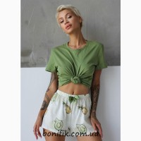 Женский комплект пижамы (футболка+шорты) Pineapple (12007) (арт. 1553)