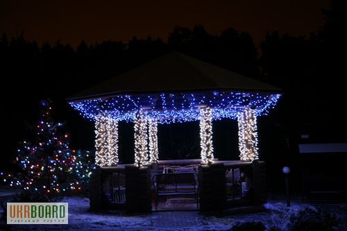 Фото 3. Новогоднее освещение, праздничная иллюминация, оформление фасадов светодиодными гирляндами