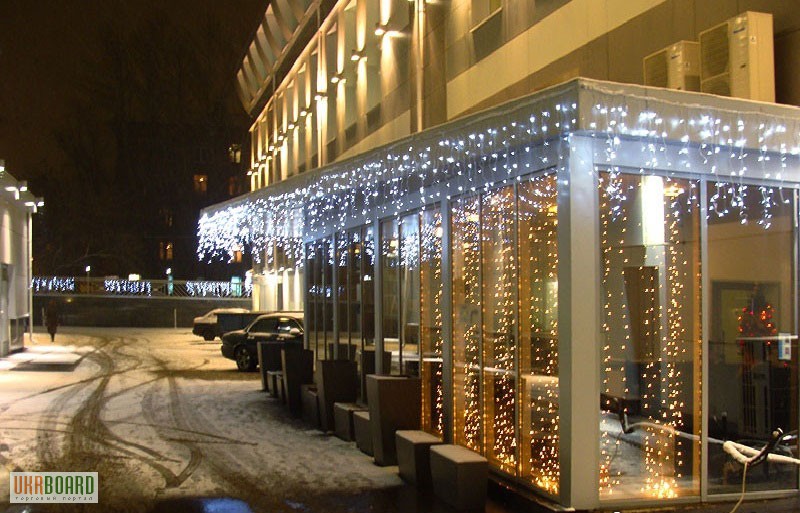 Фото 4. Новогоднее освещение, праздничная иллюминация, оформление фасадов светодиодными гирляндами