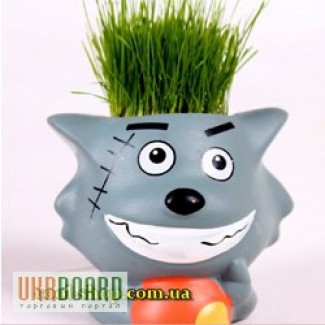 Травянчик - игрушка с травянистой головой, купить эко-сувенир, травянчик волчок, травянчик