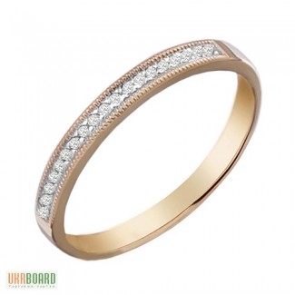 Золотое кольцо с бриллиантами 0, 12 карат 17, 5 мм. НОВОЕ (Код: 17924)