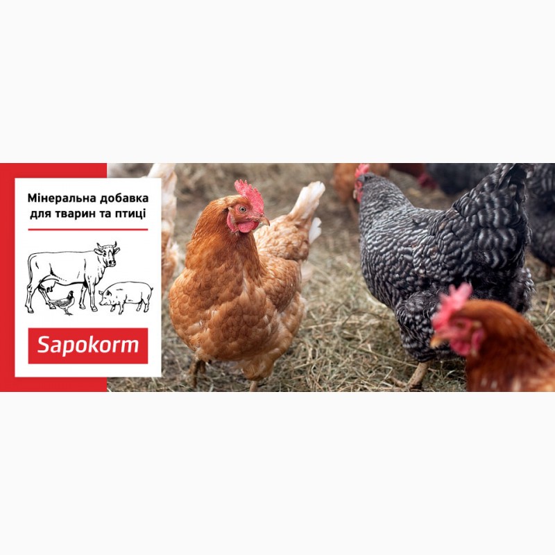 Сапокорм - мінеральна добавка до корму всіх видів птиці, 1 тона, мішки
