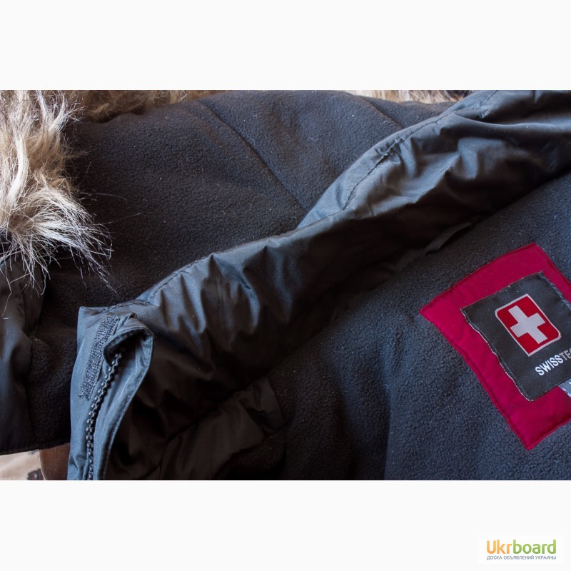 Фото 2. Куртка-парка зимняя мужская Swiss Tech с капюшоном черная XL