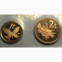 Набор монет Папуа- Новая Гвинея 6 штук 1975 год PROOF