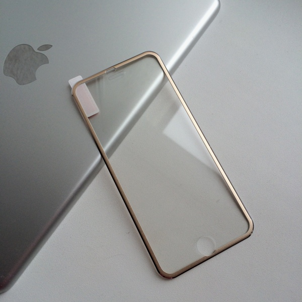Фото 2. Защитное 3D стекло с титановой рамкой для iPhone 7/8 plus