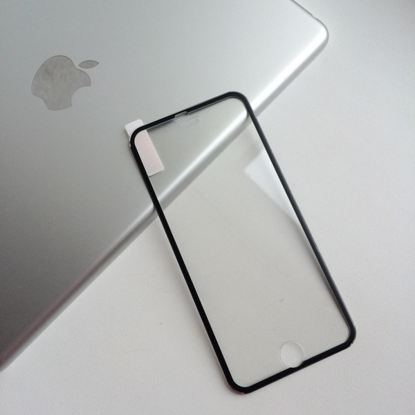 Фото 3. Защитное 3D стекло с титановой рамкой для iPhone 7/8 plus