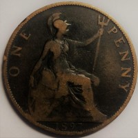 Англия 1 пенни 1897 год