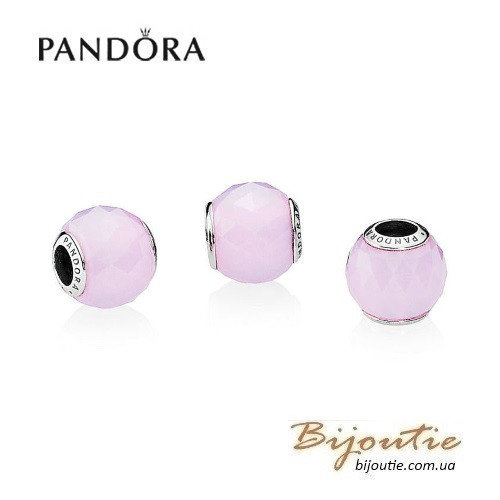 Фото 2. Шарм PANDORA молочно-розовый ограненный кристалл ― Бусина 791722NOP
