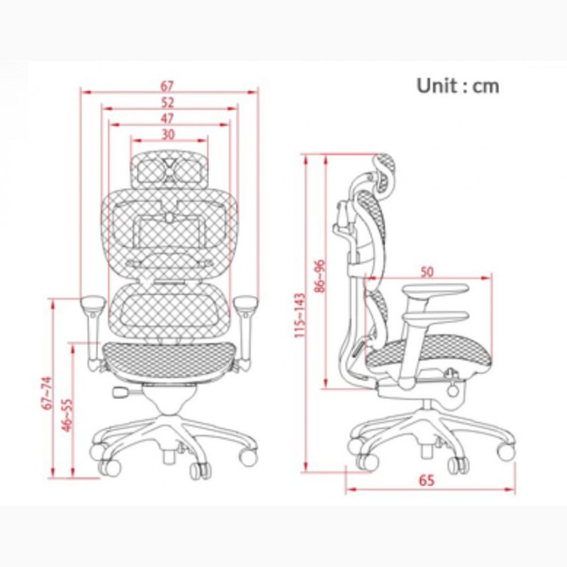 Фото 4. Компьютерное кресло ERGOHUMAN спинка/сетка, сидение/ткань, черная крестовина