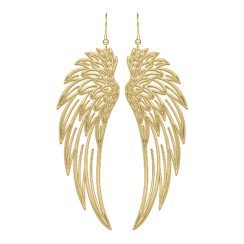 Сережки та кулон із золота Крила надії