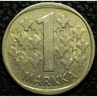 Финляндия 1 марка 1980 год СОСТОЯНИЕ