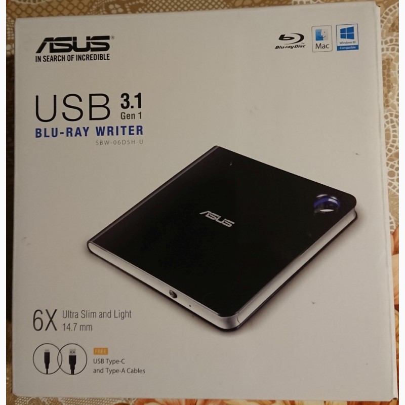 Фото 4. ASUS SBW-06D5H-U Blu-Ray / DVD / CD привод пишет M-Disc до 128Gb USB 3.1/2