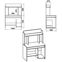 Комп#039;ютерний стіл СКМ-3 Компаніт