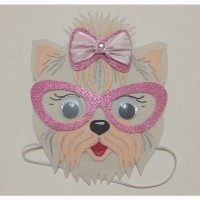 Карнавальные маска-наголовник собачка
