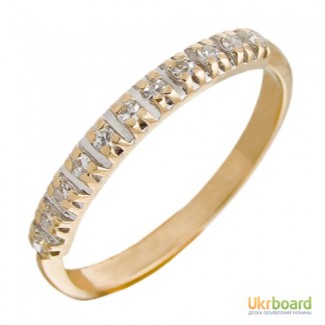 Золотое кольцо с бриллиантами 0, 06 карат 16, 5 мм. НОВОЕ Натуральные бриллианты