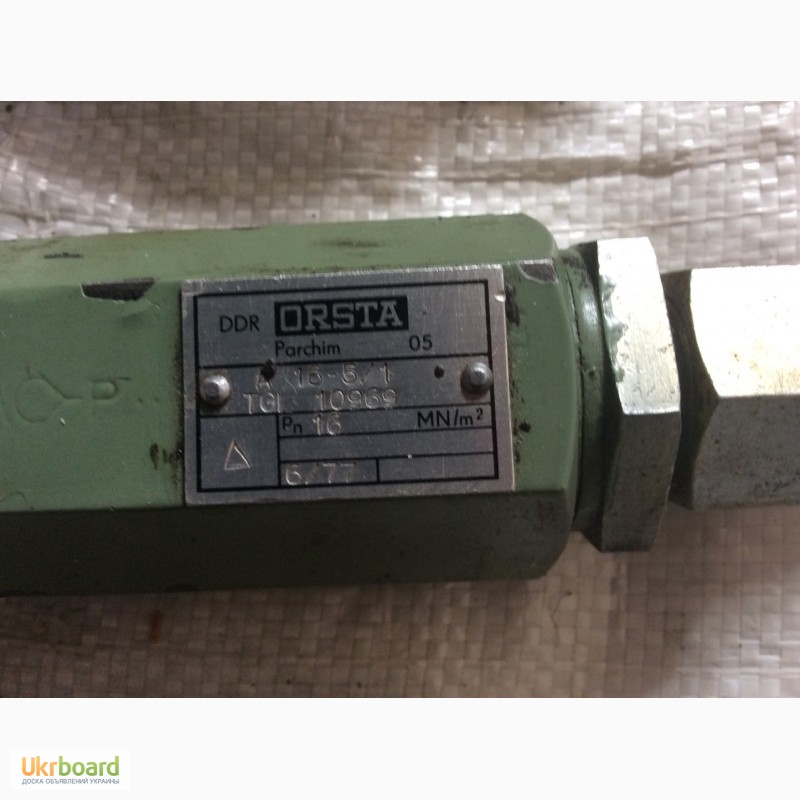 Фото 4. Невозвратный гедравлический клапан DDR ORSTA. TGL 10969