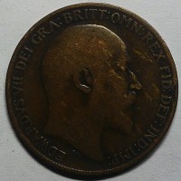 Англия 1 пенни 1908 год